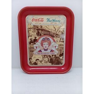 1976 Vintage Coca-Cola Tray, The Harvey Girl, 13.5" x 10.75 x 1.25" - T7